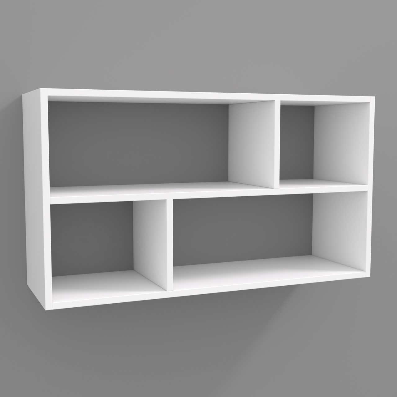 Довга полиця настінна для книг і речей із ДСП у спальню Полиця на стіну навісна книжкова Tetris-12 Континент, фото 1