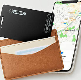 Смарт-карта Трекер для гаманця, для багажу 2 мм Водонепроникний IP68 сумісний із Apple Find My Універсальний Чорна