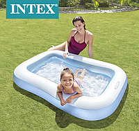 Бассейн надувной Голубо-белый Intex 166х100х25 см 90 литров