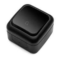 Кнопка дзвінка Palmiye IP54 VIKO чорний, накладний Віко, вимикач клавішний настінний зовнішній 90555106