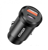 Автомобільний ЗП Essager Shangrui mini Black (ECCPQ-SR01-P)