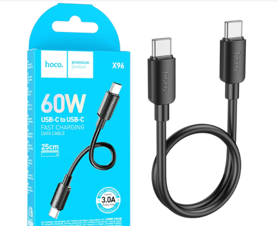 Кабель Type-C 1.0 m HOCO X90 Cool silicone 60W (6931474788467) чорний (коробка)