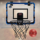 Баскетбольне кільце 25 см на щиті 39x28 см з електронним табло, м'ячем і насосом, фото 5