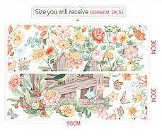 Вінілові наклейки BRUP Квіти біля паркана ( лист 60 х 90 см) Б201-13, фото 3