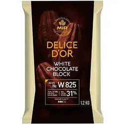 Шоколад білий Delice D`OR ТМ Мир,  31%, плитка 1,2 кг