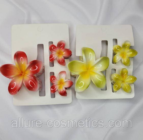 Заколка квітка набір 3 шт, фото 1