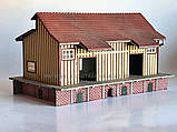 Модель залізничного пакгаузу в зборі, стан б/в, масштабу 1/87, H0 Vollmer 600, фото 3