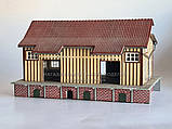 Модель залізничного пакгаузу в зборі, стан б/в, масштабу 1/87, H0 Vollmer 600, фото 2