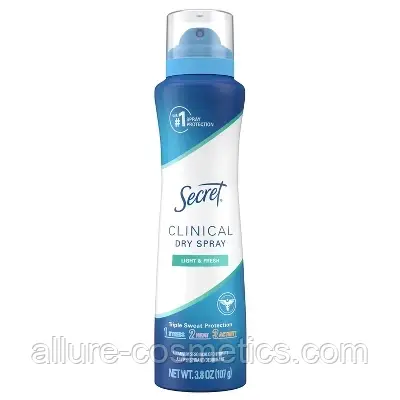 Спрей дезодорант Secret Clinical Dry Spray LIGHT & FRESH 107g
