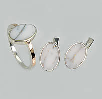 Срібний набір з агатом