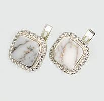 Срібні сережки з агатом