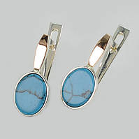 Срібні сережки з бірюзою