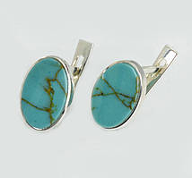 Срібні сережки з бірюзою