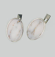 Срібні сережки з агатом