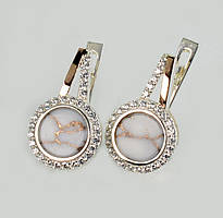 Срібні сережки з агатом