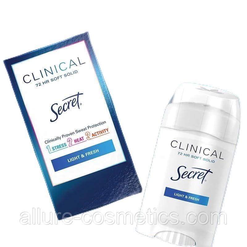 Рідкий кремовий дезодорант Secret Clinical Soft solid deodorant Antiperspirant LIGHT&FRESH 45g
