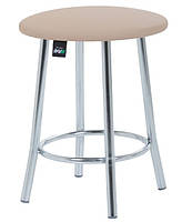 Табурет Таллі хром Шкiрозамiнник бежевий