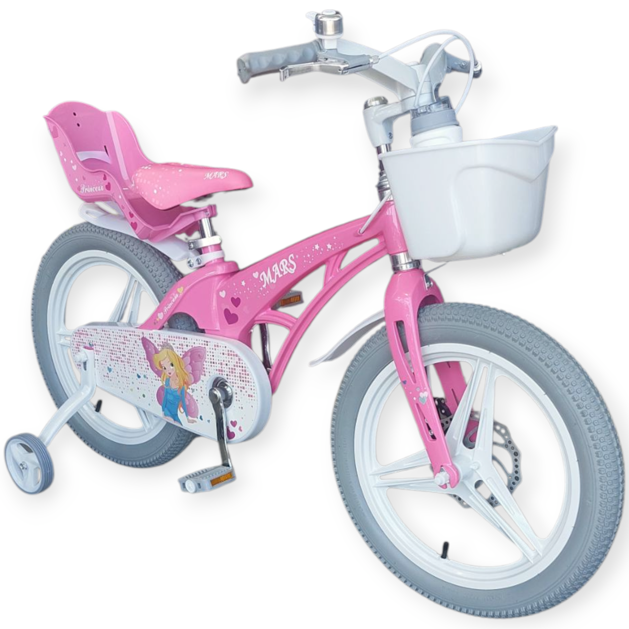 Велосипед дитячий 14" MARS PRINCESS рожевий+насос
