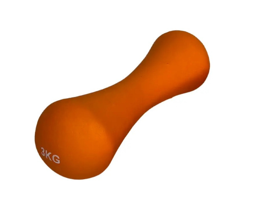 Гантелі WCG 2х3кг для фітнесу неопренові пара помаранчовий, фото 1