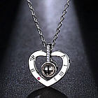 Кулон з ланцюжком "I love you" на 100 мовах світу / Жіночий кулон із проєкцією/підвіска на шию, фото 2