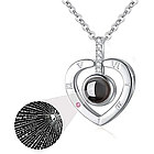 Кулон з ланцюжком "I love you" на 100 мовах світу / Жіночий кулон із проєкцією/підвіска на шию, фото 5