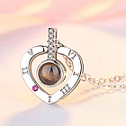 Кулон з ланцюжком "I love you" на 100 мовах світу / Жіночий кулон із проєкцією/підвіска на шию, фото 6