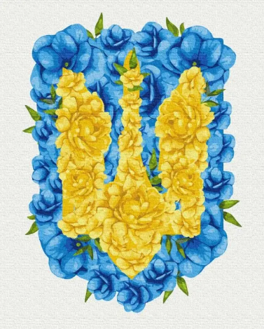 Картина за номерами Квітучий герб, Svetlana Drab (BS53146) 40 х 50 см (Без коробки) BrushMe