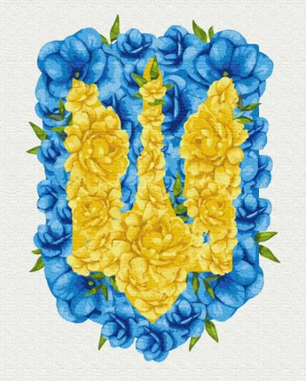 Картина за номерами Квітучий герб, Svetlana Drab (BS53146) 40 х 50 см (Без коробки) BrushMe, фото 1