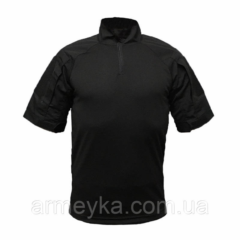 Убакс (бойова сорочка UBACS) з коротким рукавом, чорний coolmax, UA