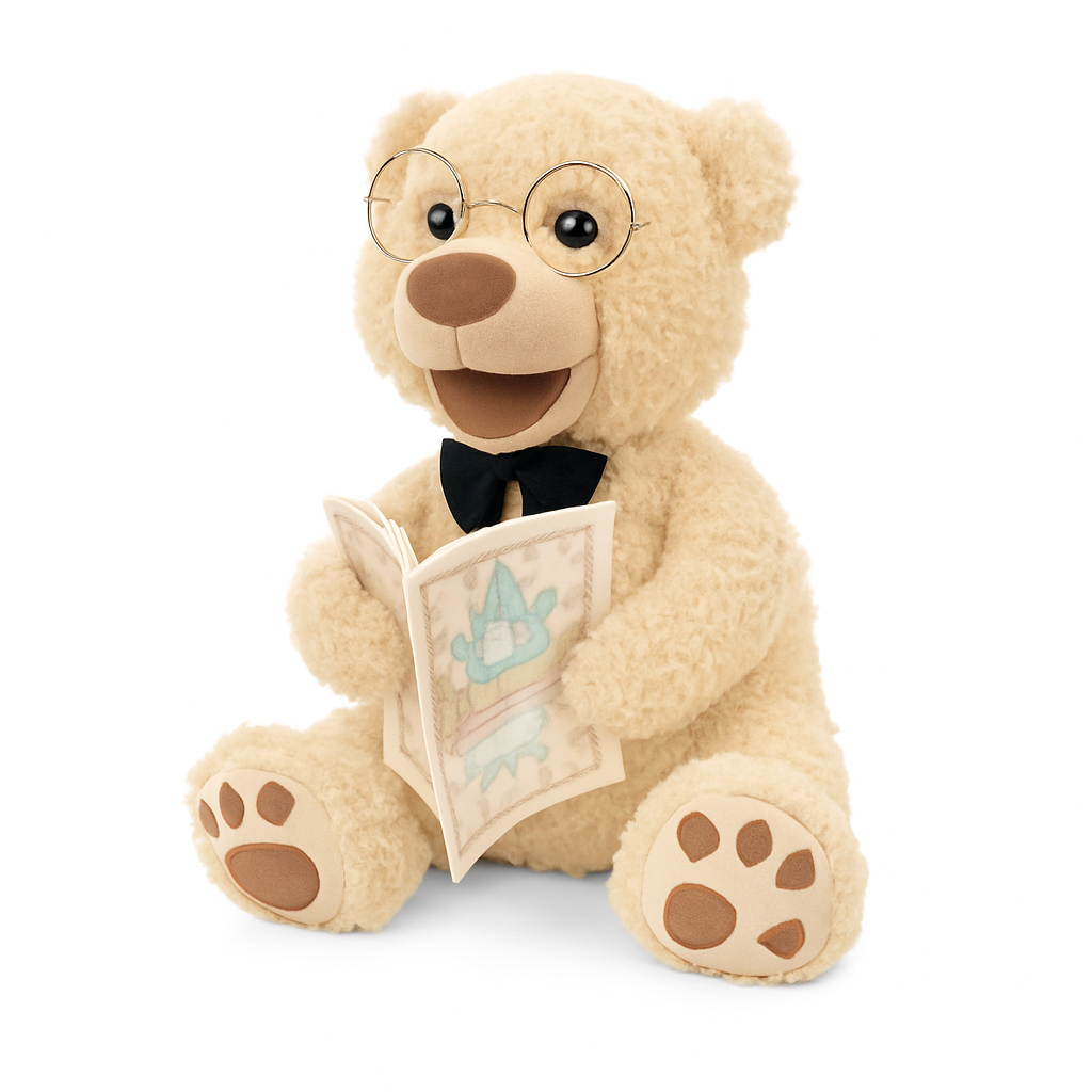 Інтерактивна іграшка Пухнастий казкар Limo Toy FT 0034 8 казок Українська мова Бежевий, фото 1