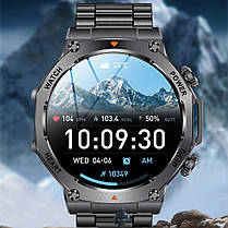 UWatch Розумний смарт-годинок Smart Mevaden Ultra Steel, 2 ремінці, фото 4