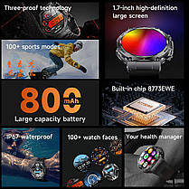 UWatch Розумний смарт-годник Smart Mevaden Ultra Rubber, 2 ремінці, фото 5