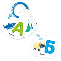 Абетка. Картки на кільці. Vladi Toys, фото 5