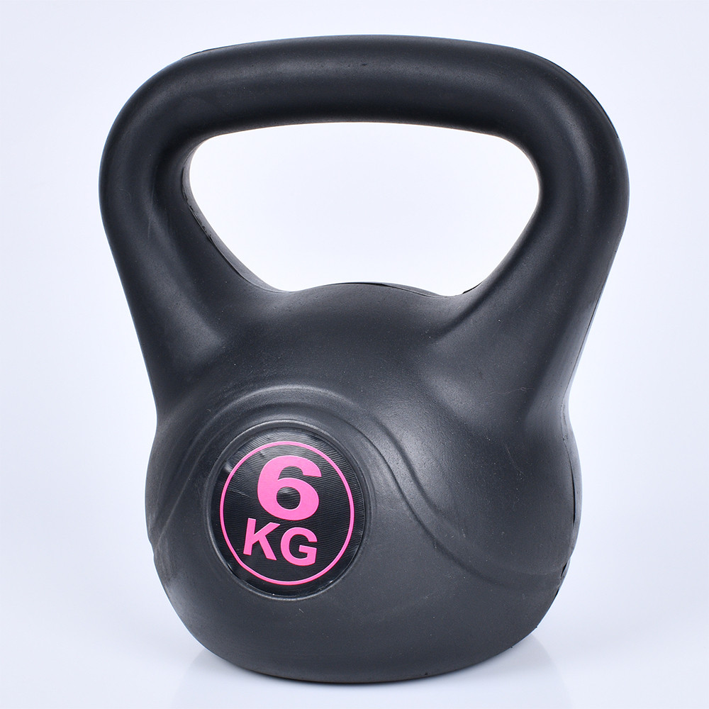 Гиря 6 кг суцільна пластикова PE 4196-6, фото 1