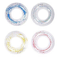 Круг надувний 90см BT-IG-0082 з блискітками 4 кольори в пакеті