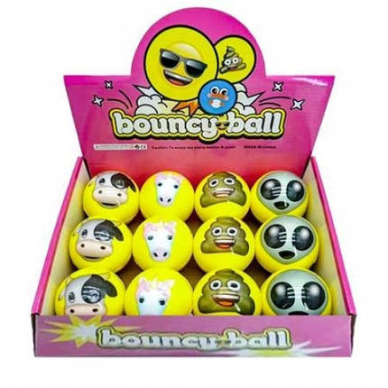 М'яч дитячий фомовий BT-JB-0077-2 стрибунець PU 12шт в коробці, фото 1
