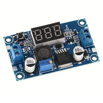 Перетворювач напруги знижувальний LM2596S 4-40 на 1-37В 15Вт, вольтметр