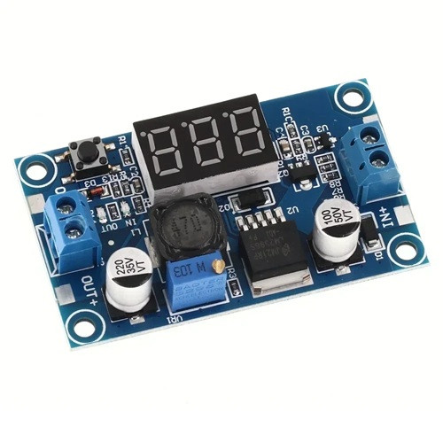 Перетворювач напруги знижувальний LM2596S 4-40 на 1-37В 15Вт, вольтметр, фото 1