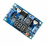 Перетворювач напруги знижувальний LM2596S 4-40 на 1-37В 15Вт, вольтметр, фото 2