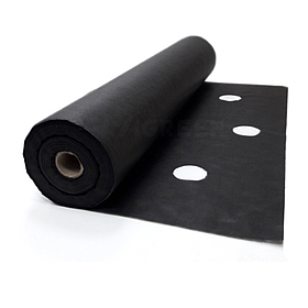 Агроволокно Shadow чорне з перфорацією 3 отвори, 50 г/м², 1.6×100 м