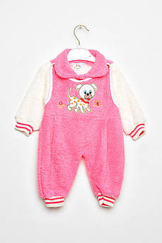 Костюм дитячий для дівчинки рожевого кольору з принтом р.6 месяцев 203500M