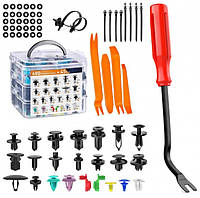 Набір кліпс, кріплень, пістонів автомобільних + комплект знімачів (725 одиниць)