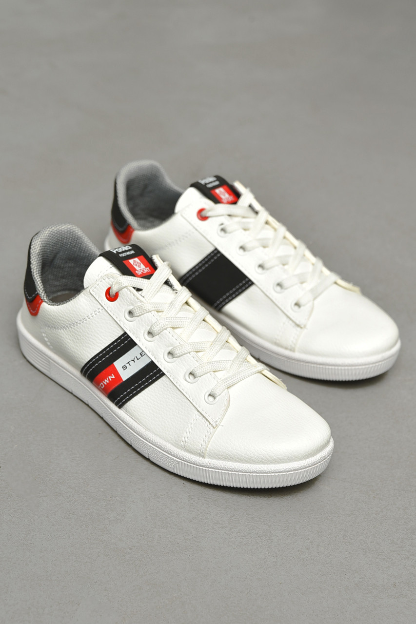 Кросівки підліток для хлопчика білого кольору 203508T Безкоштовна доставка, фото 1