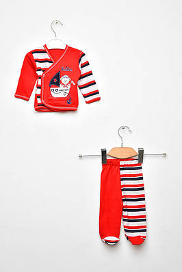 Комплект дитячий для хлопчика червоного кольору з принтом р.0-4 203467T Безкоштовна доставка