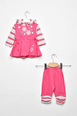 Костюм дитячий для дівчинки рожевого кольору з принтом 203487T Безкоштовна доставка