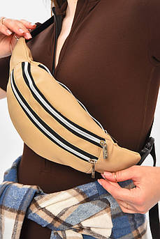 Бананка жіноча бежевого кольору 203234M