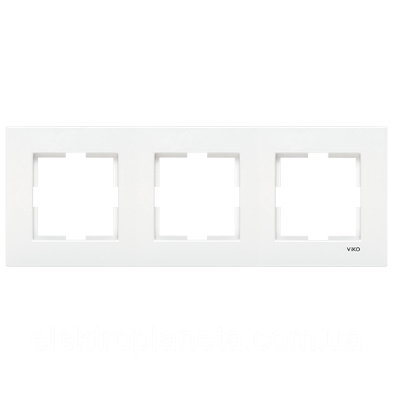 Рамка viko karre белый 3-я горизонтальная