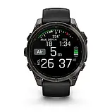 Смарт-годинник Garmin Fenix 8 47mm Carbon Gray DLC Titanium w. Black/Pebble Gray S. Band (010-02904-20/21), фото 7