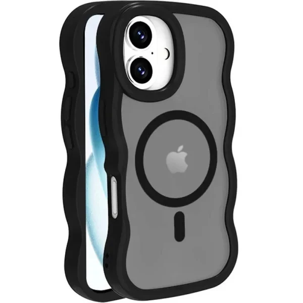 Чохол-накладка EpiK TPU + PC Undine with MagSafe для Apple iPhone 16 (6.1) Black, фото 1