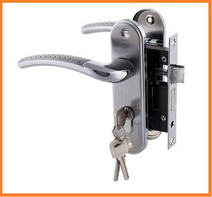 Ручка-Засувка Замкова Micro 50mm 15-13 "точка" SN/CP (сатин/хром)